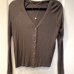 Button up ribbed shirt